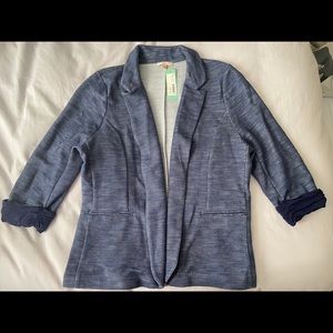 Navy Asa Knit Blazer